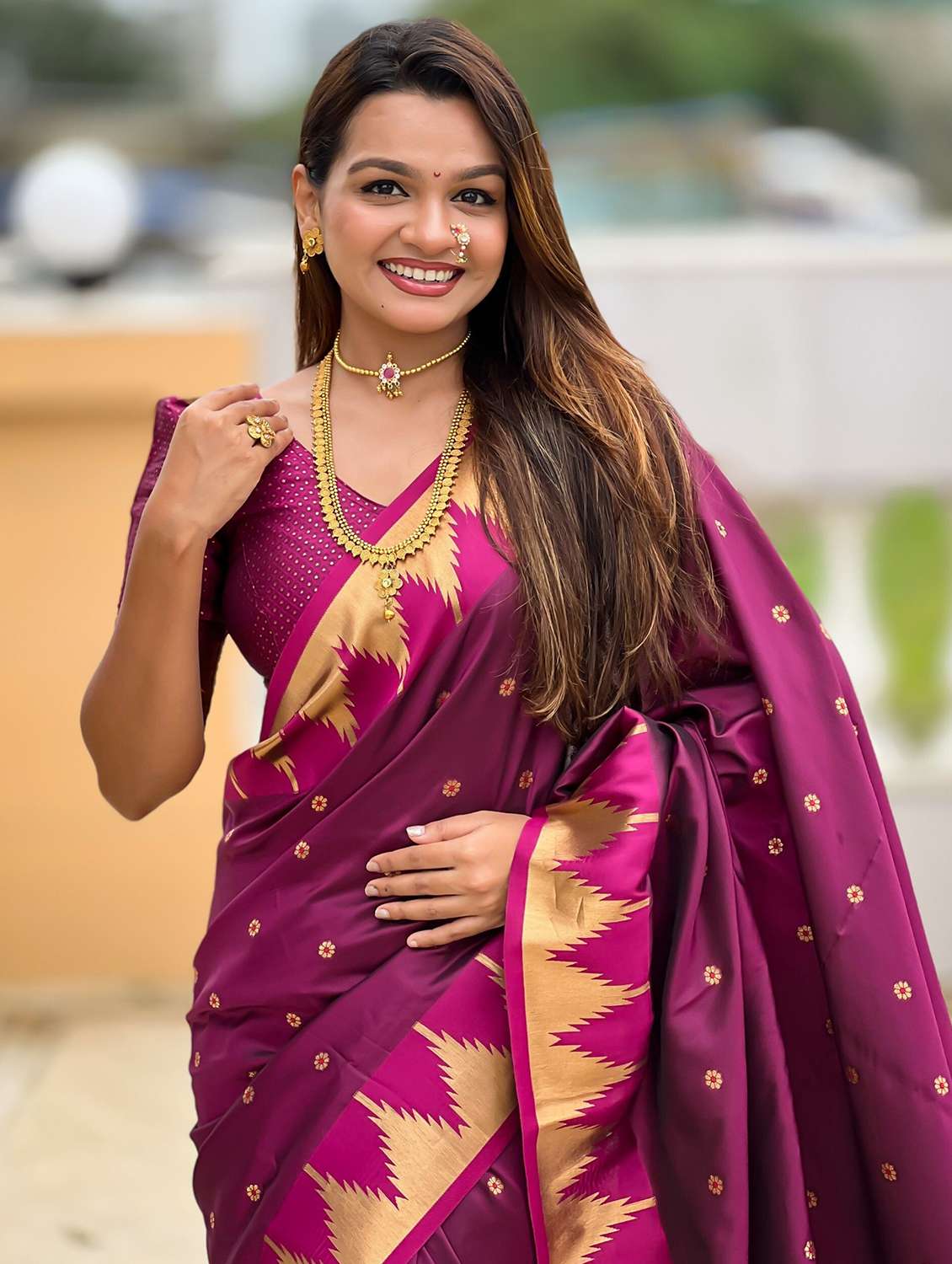 women self design paithani saree with blouse - 22571378 -  Standard Image - 5