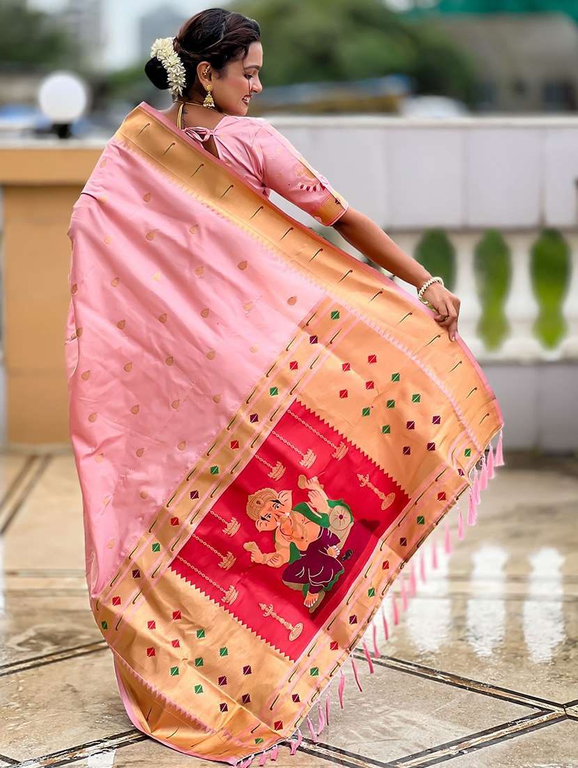 women self design paithani saree with blouse - 22571379 -  Standard Image - 3