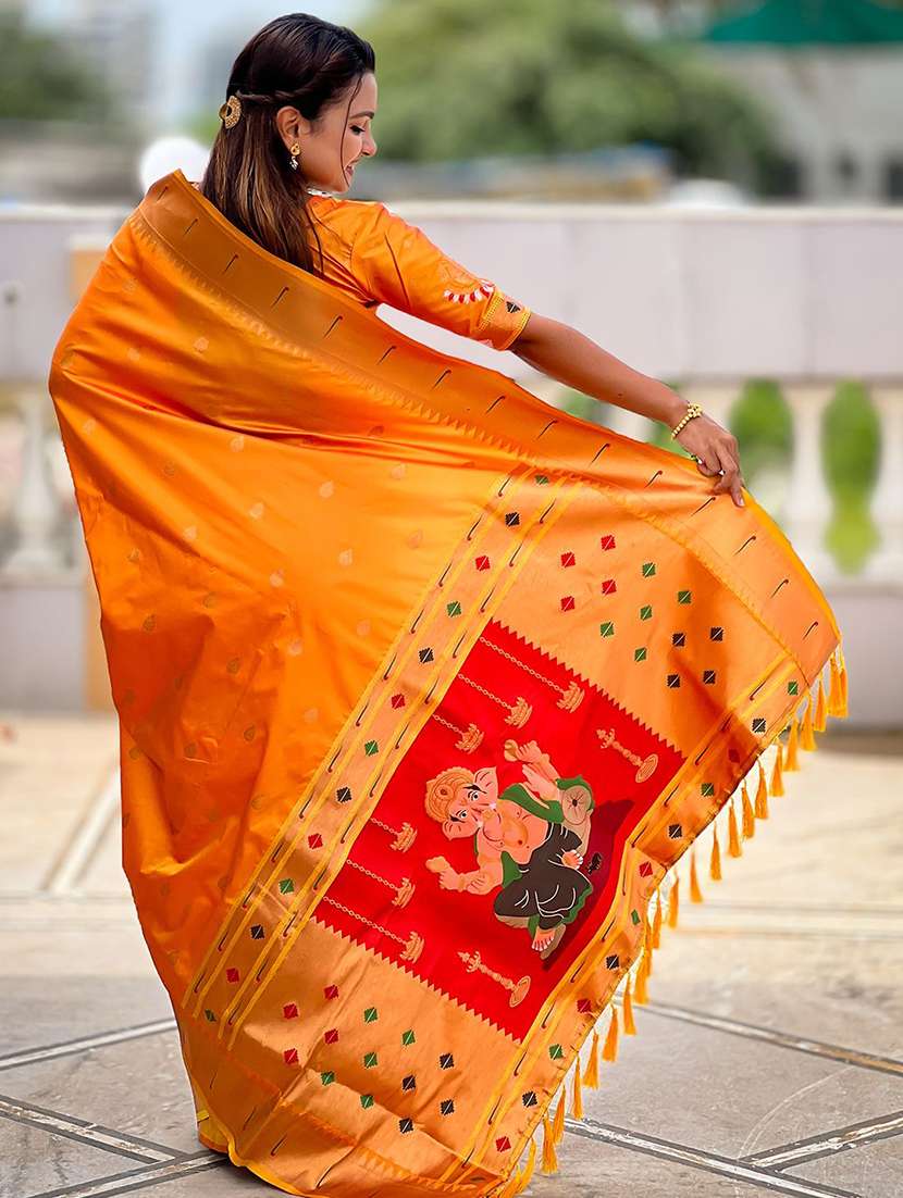 women self design paithani saree with blouse - 22571383 -  Standard Image - 3