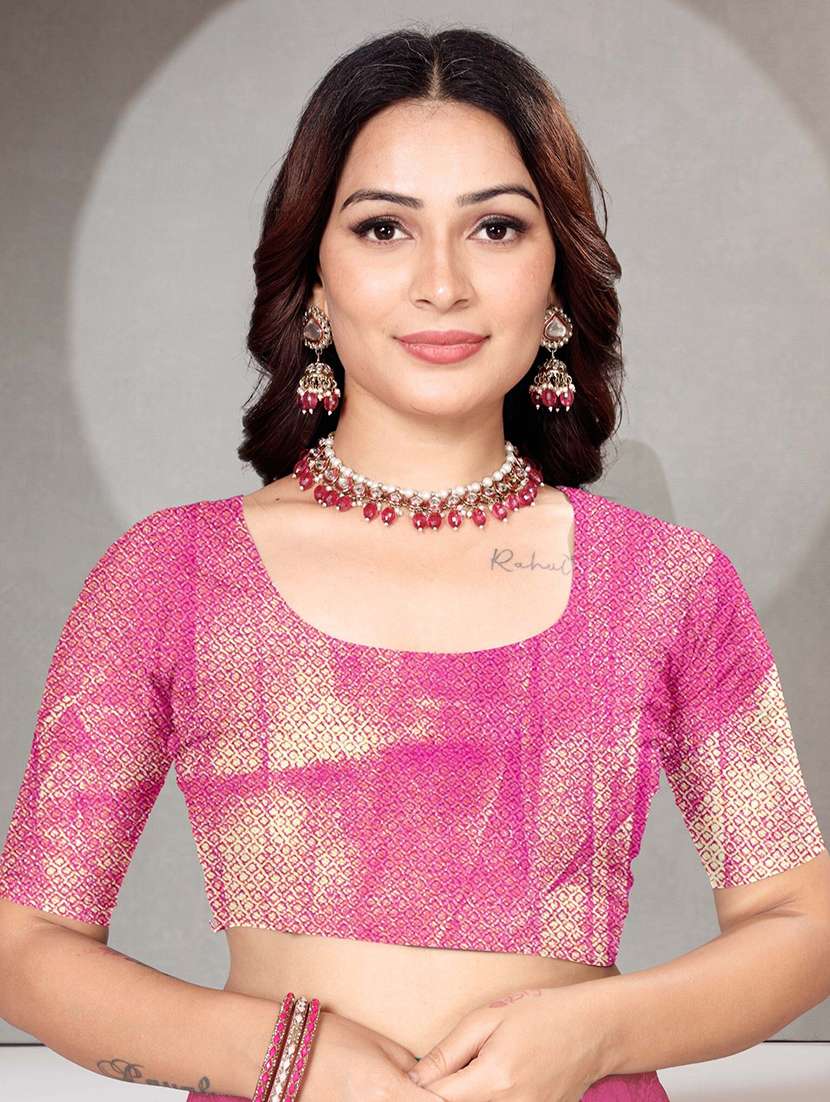 women self design dharmavaram saree with blouse - 22571468 -  Standard Image - 5