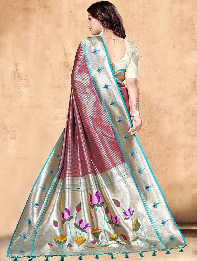 women self design paithani saree with blouse - 22571492 -  Standard Image - 3