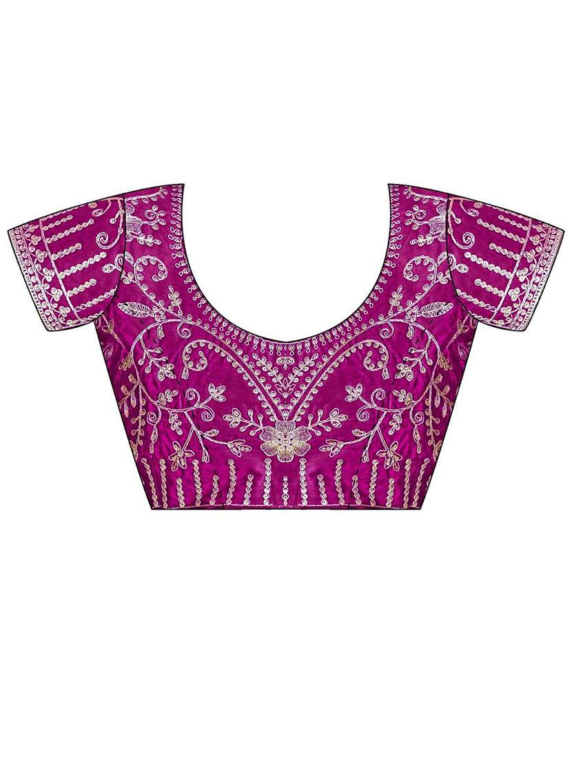 Women Bandhani Printed Saree With Blouse - 22571508 -  Standard Image - 5