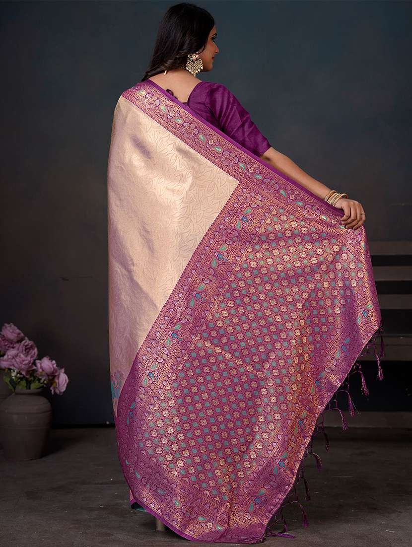 women self design kanjivaram saree with blouse - 22571566 -  Standard Image - 3