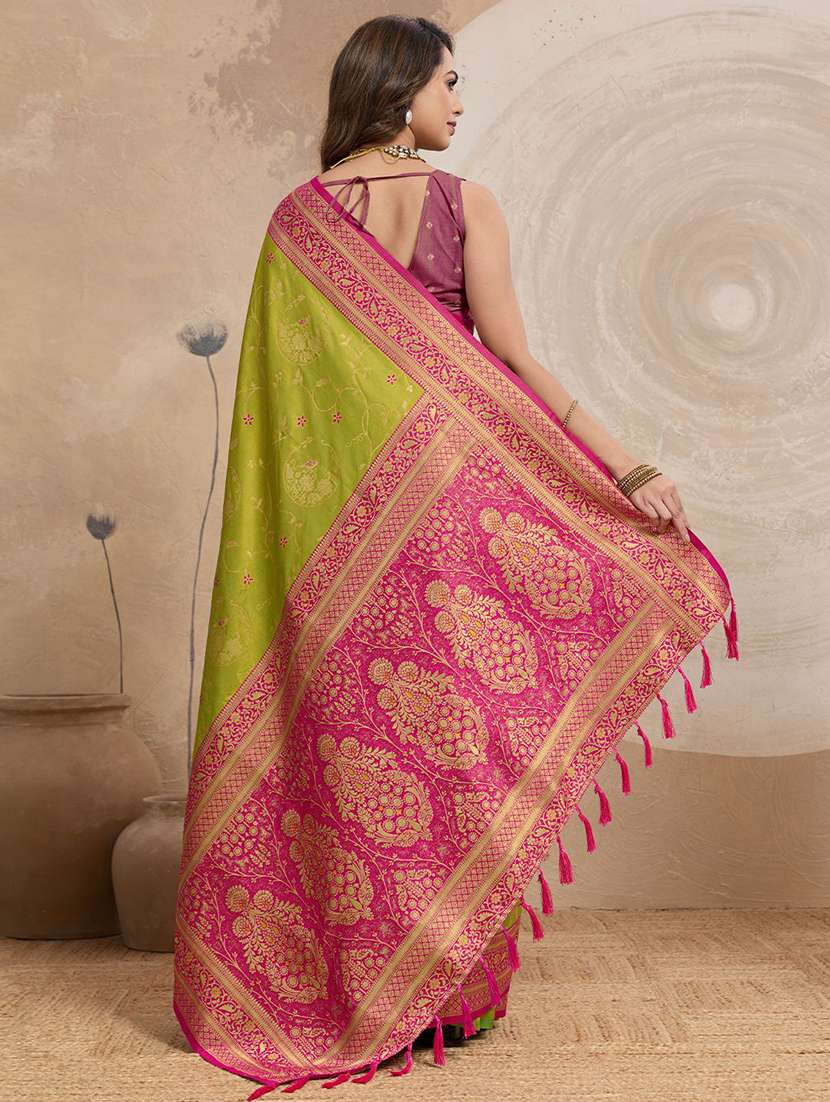 women self design banarasi saree with blouse - 22571579 -  Standard Image - 3