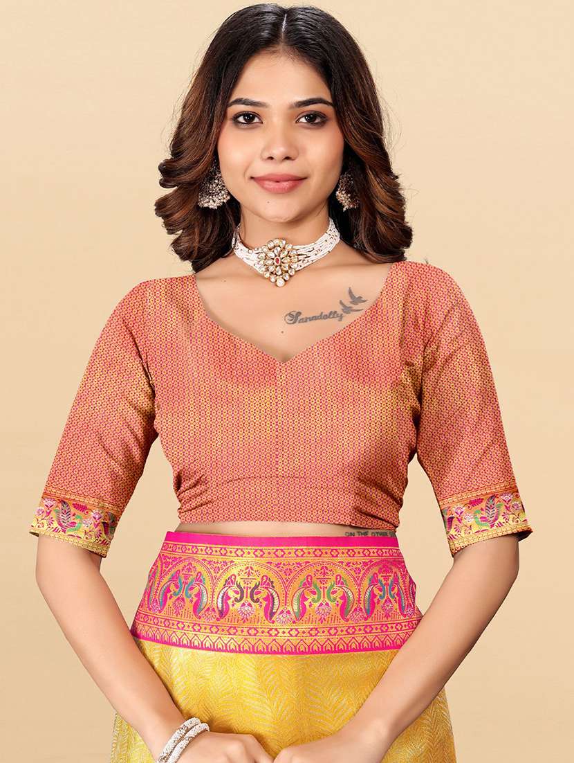 women self design paithani saree with blouse - 22571584 -  Standard Image - 3