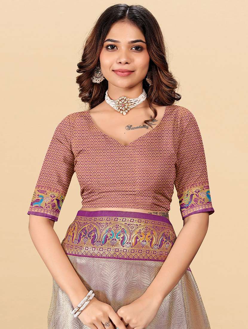 women self design paithani saree with blouse - 22571588 -  Standard Image - 3