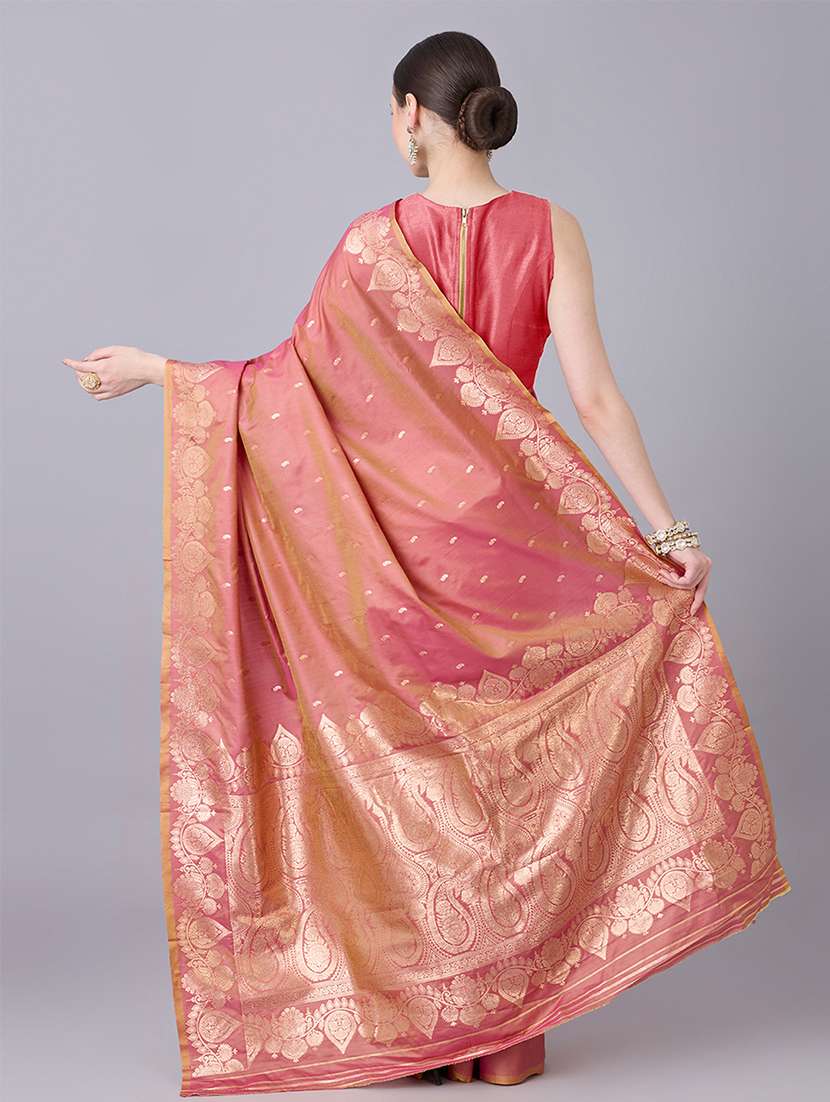 women self design banarasi saree with blouse - 22571599 -  Standard Image - 3