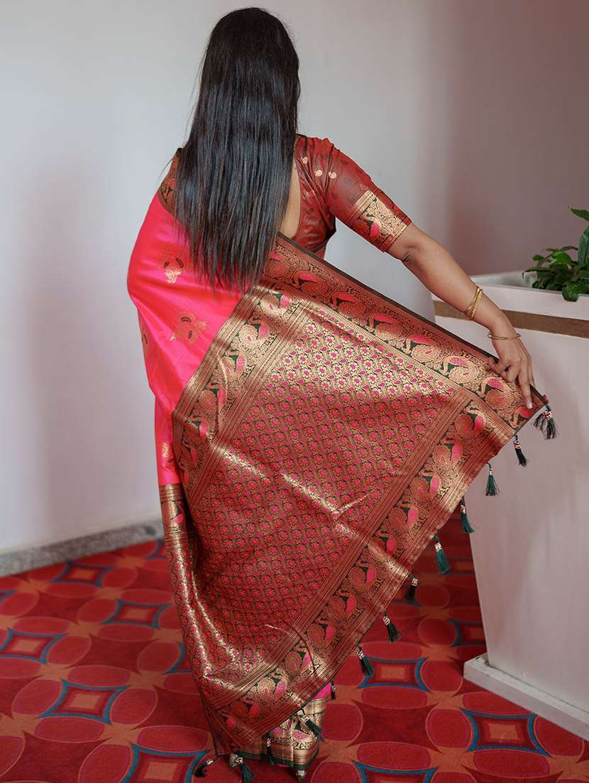 women self design paithani saree with blouse - 22571638 -  Standard Image - 3