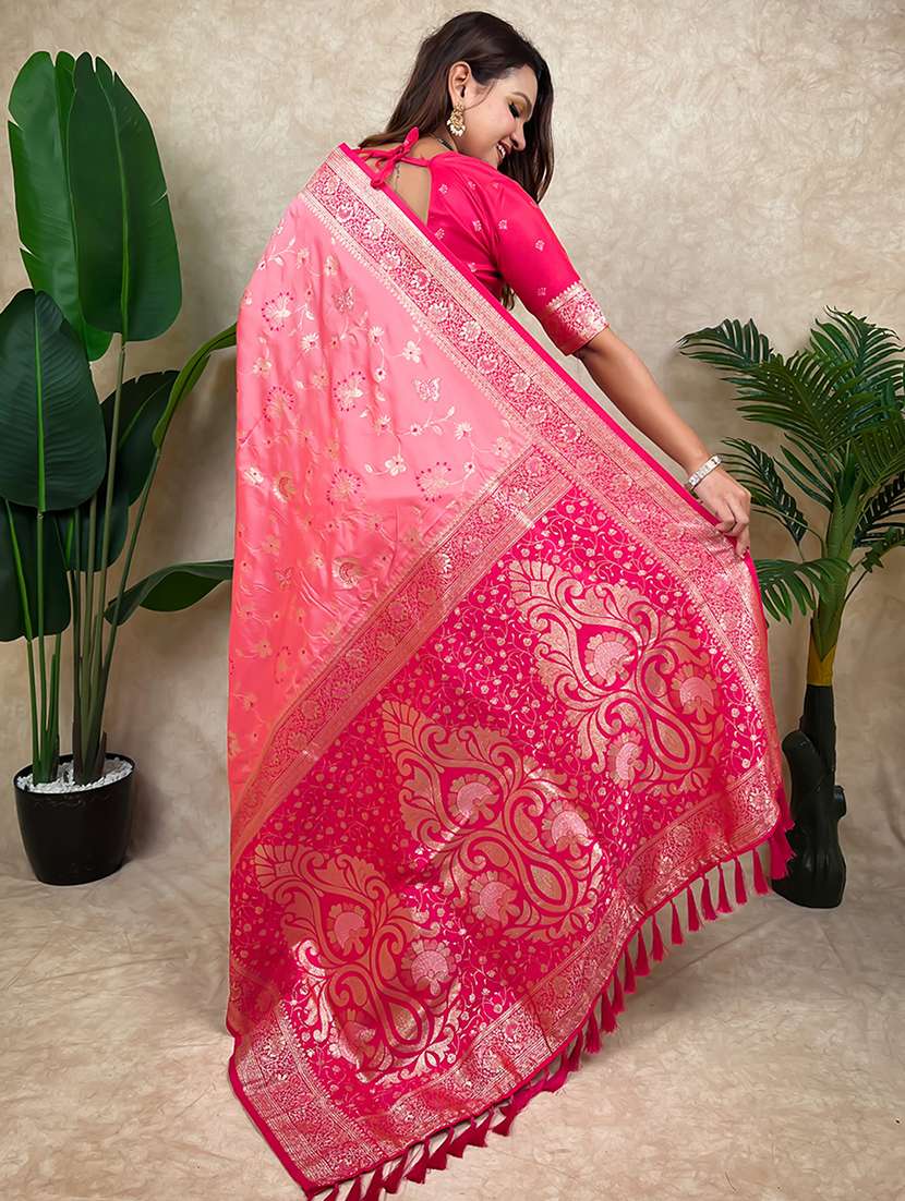 women self design banarasi saree with blouse - 22571650 -  Standard Image - 3