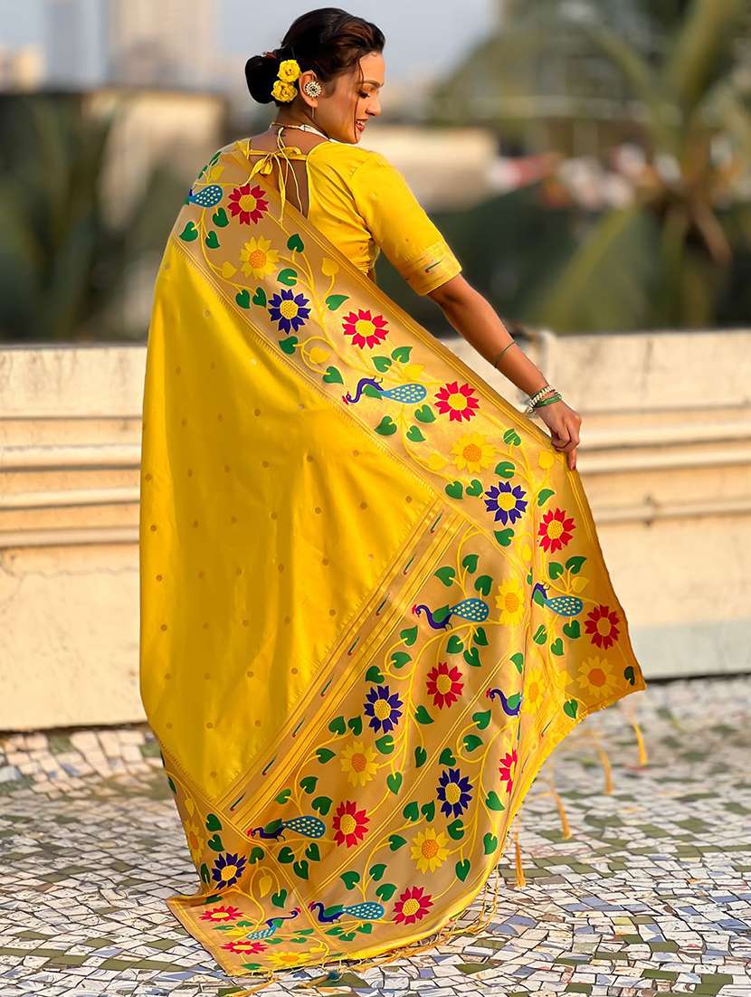 women self design paithani saree with blouse - 22571714 -  Standard Image - 3