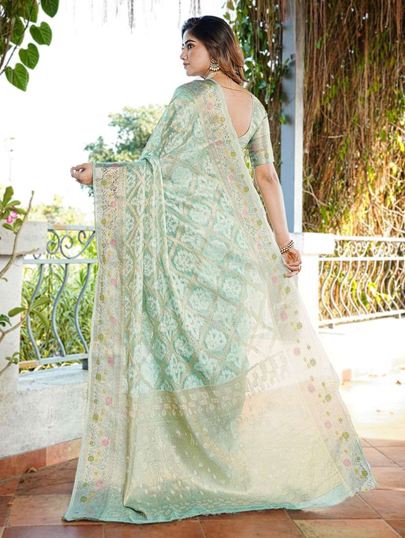 women self design patola saree with blouse - 22571737 -  Standard Image - 3