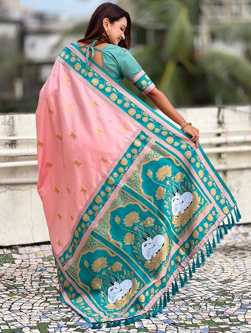 women self design paithani saree with blouse - 22571753 -  Standard Image - 3