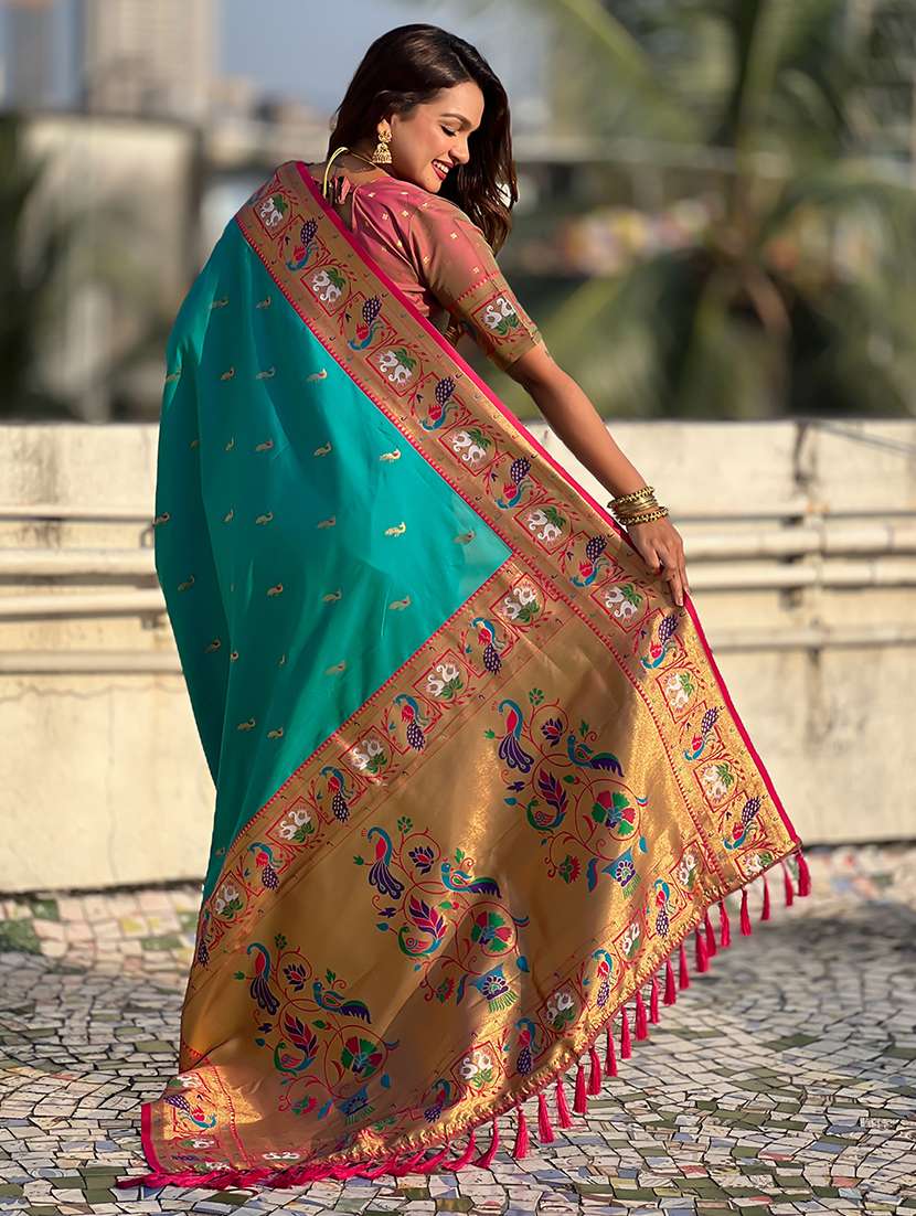 women self design paithani saree with blouse - 22571771 -  Standard Image - 3