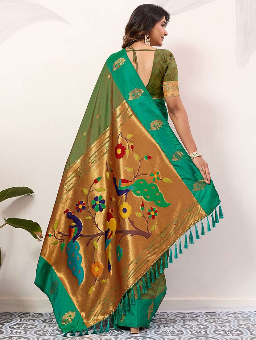 women self design paithani saree with blouse - 22571800 -  Standard Image - 3