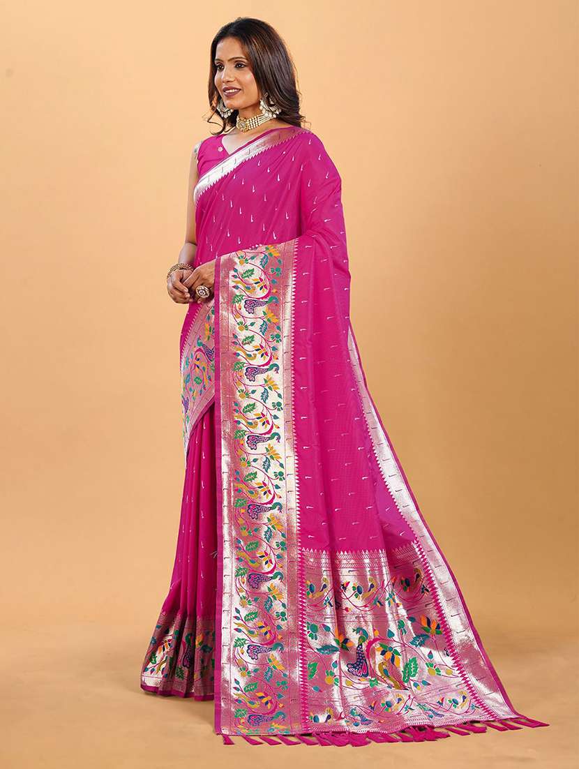 women self design paithani saree with blouse - 22571809 -  Standard Image - 3
