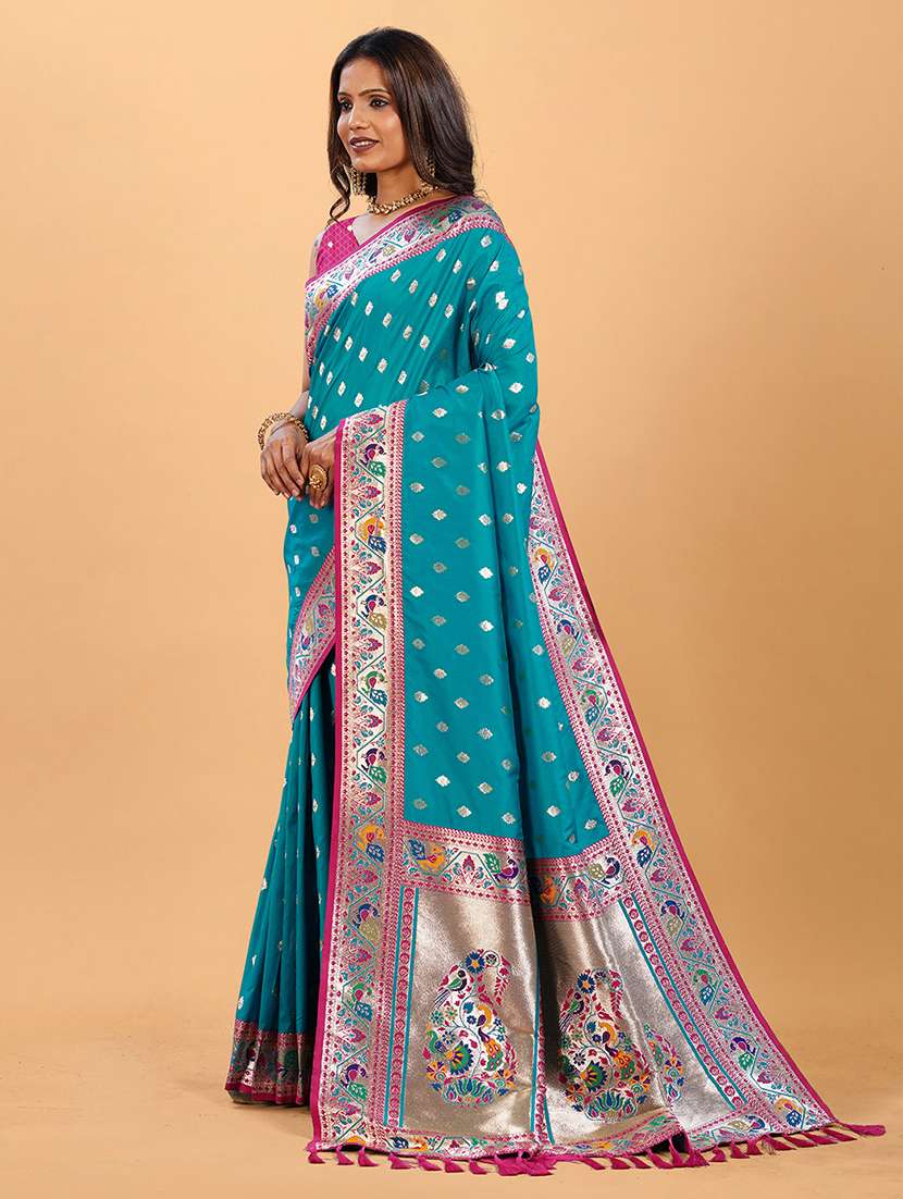 women self design paithani saree with blouse - 22571815 -  Standard Image - 3