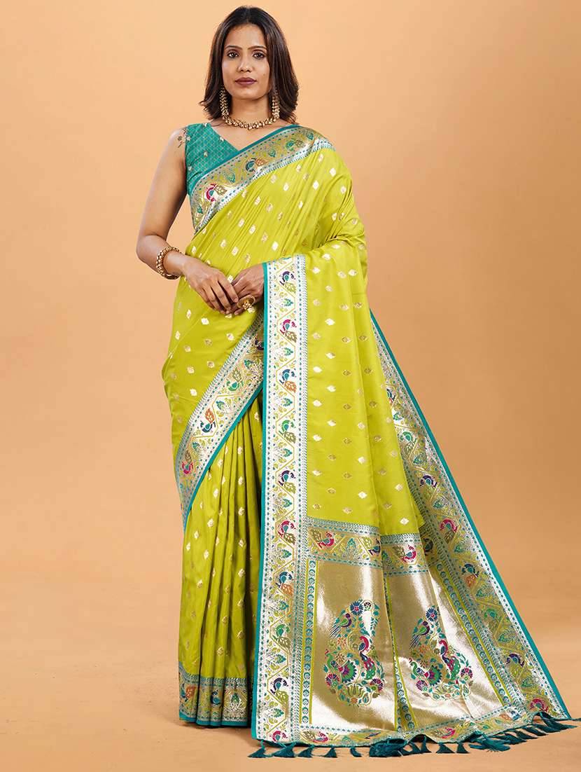 women self design paithani saree with blouse