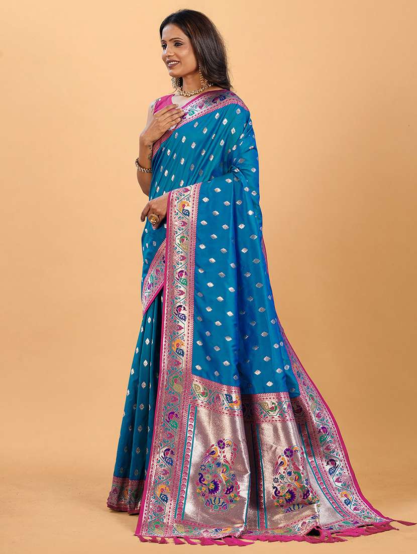 women self design paithani saree with blouse - 22571820 -  Standard Image - 3