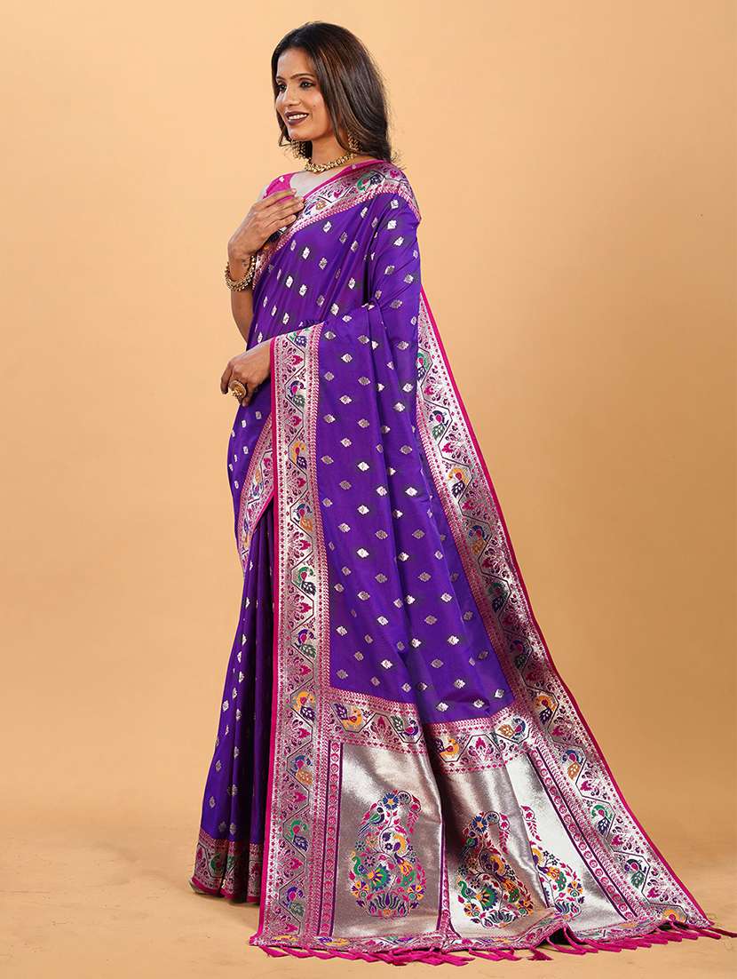 women self design paithani saree with blouse - 22571821 -  Standard Image - 3