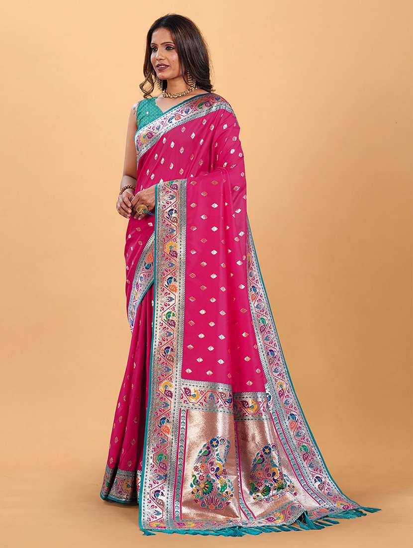 women self design paithani saree with blouse - 22571822 -  Standard Image - 3