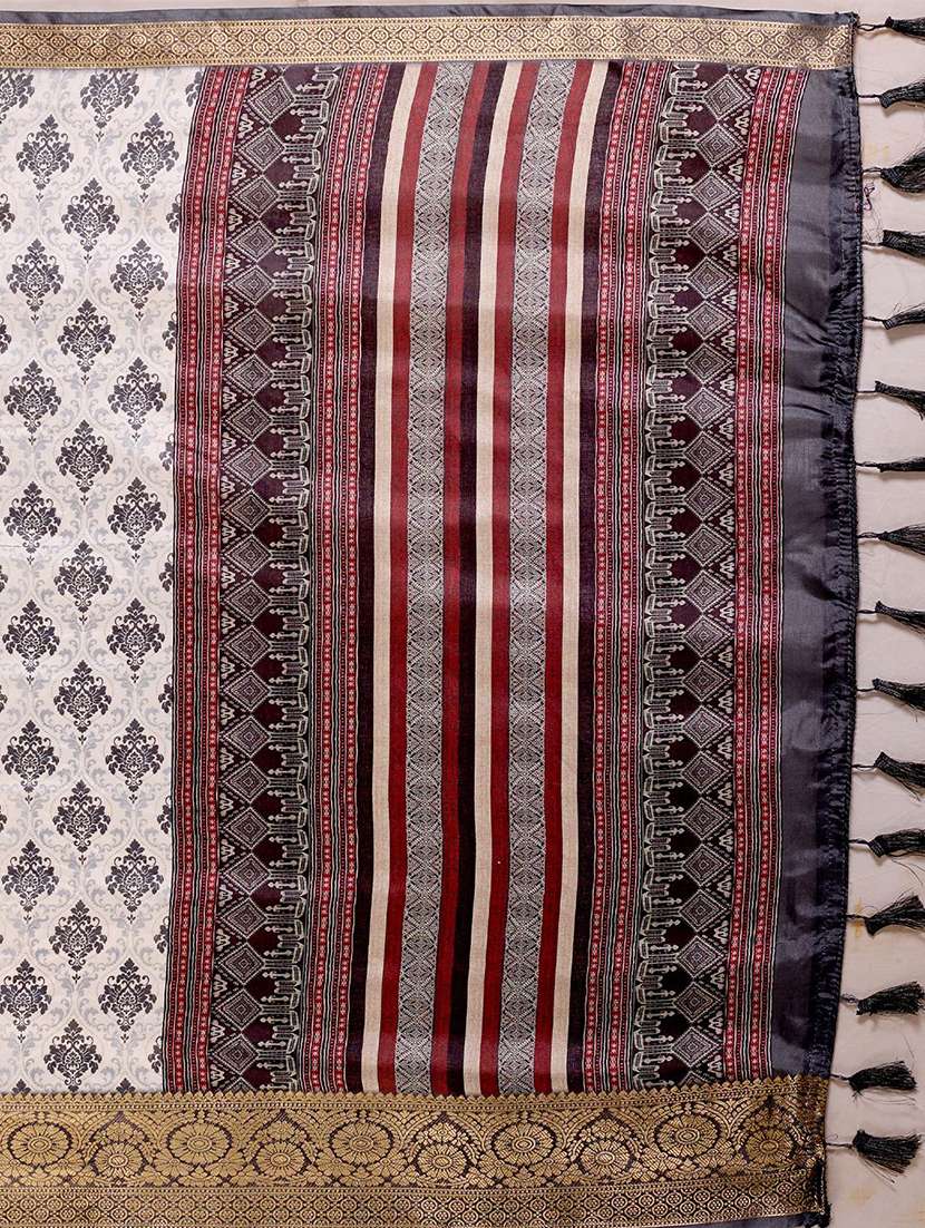 women printed bordered saree with blouse - 22571828 -  Standard Image - 5