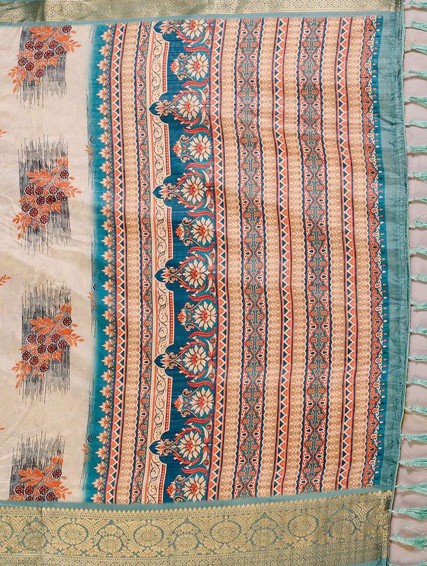women printed bordered saree with blouse - 22571829 -  Standard Image - 5