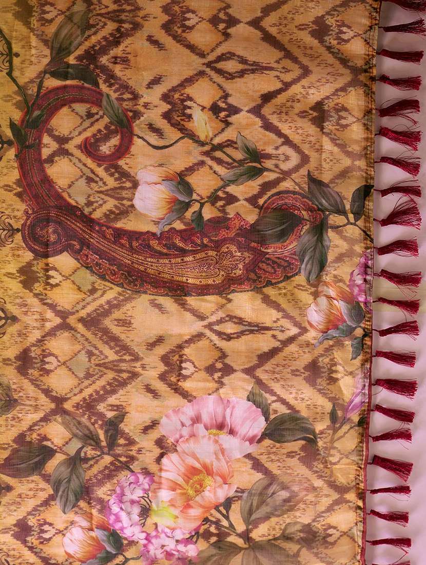 women printed casual wear saree with blouse - 22571900 -  Standard Image - 5