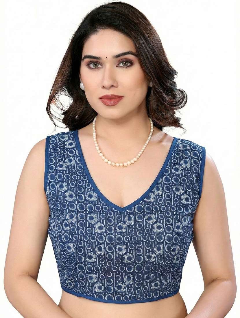 women printed casual wear saree with blouse - 22571910 -  Standard Image - 3