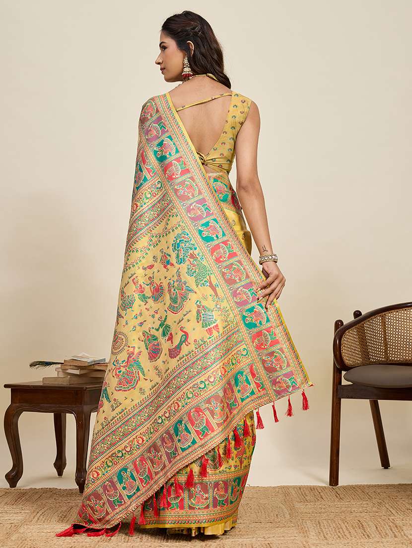 women self design pashmina silk saree with blouse - 22571955 -  Standard Image - 3