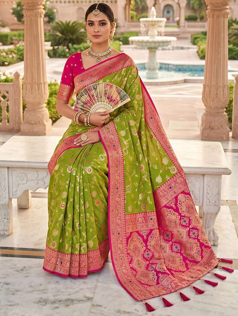 women self design banarasi saree with blouse - 22572027 -  Standard Image - 3