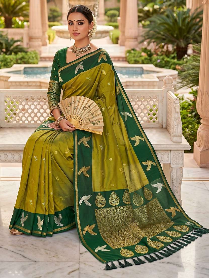 women self design banarasi saree with blouse - 22572041 -  Standard Image - 3
