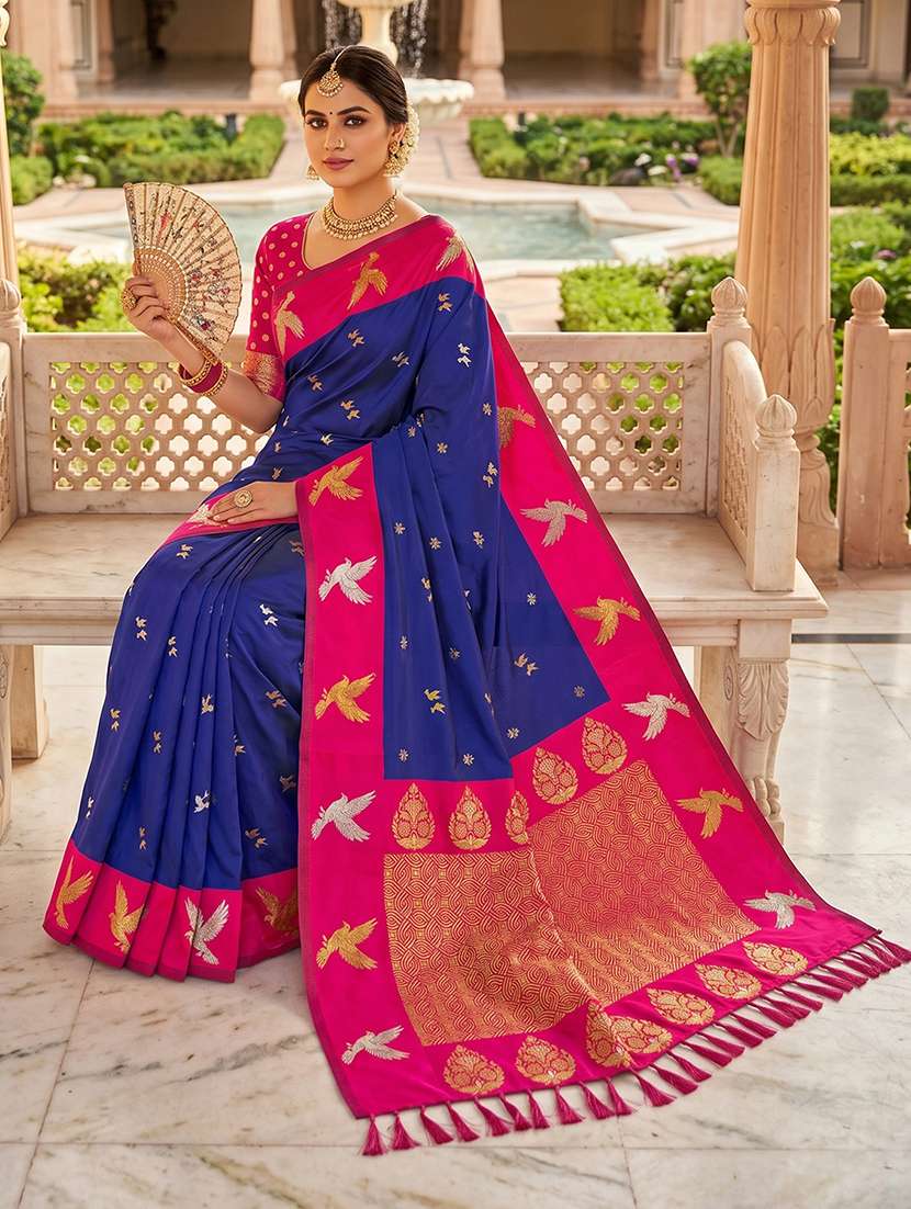women self design banarasi saree with blouse - 22572042 -  Standard Image - 3