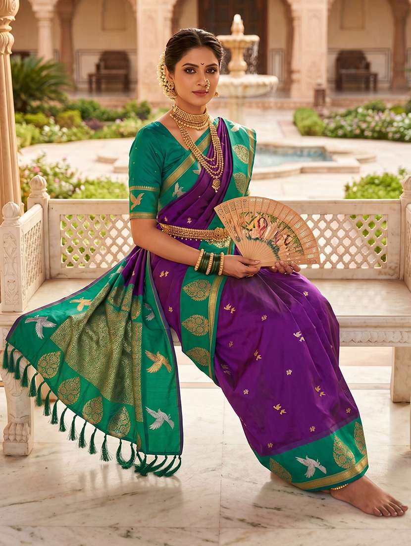 women self design banarasi saree with blouse - 22572044 -  Standard Image - 3