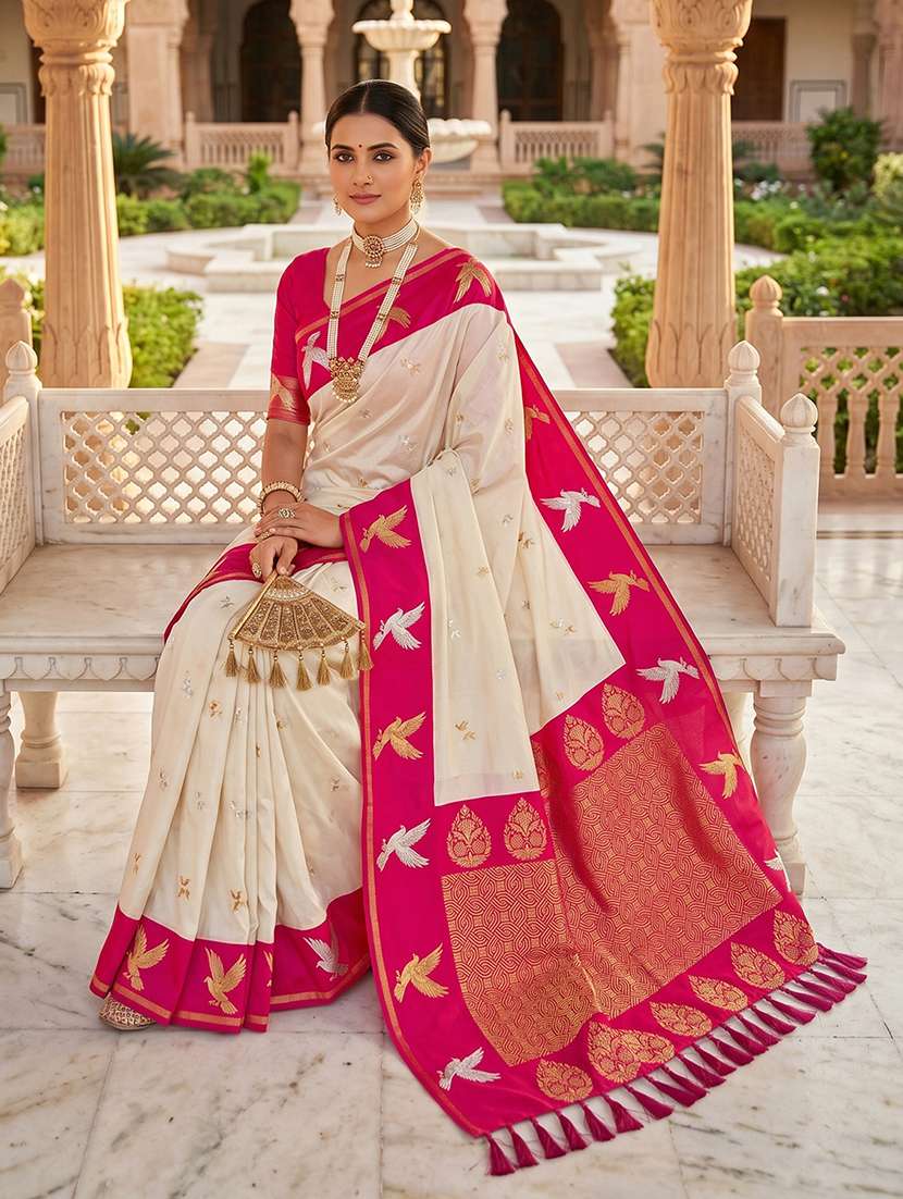 women self design banarasi saree with blouse - 22572046 -  Standard Image - 3