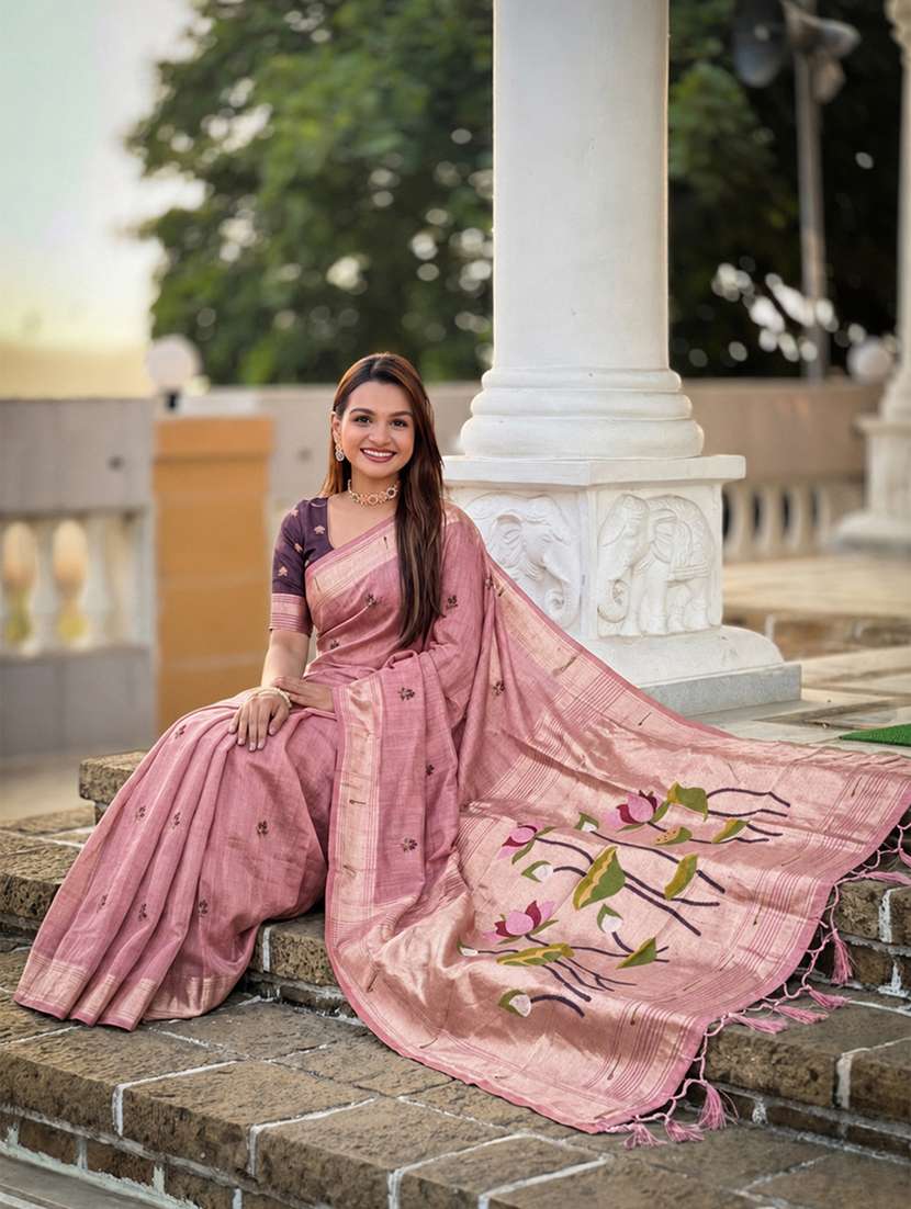 women self design paithani saree with blouse - 22572050 -  Standard Image - 3