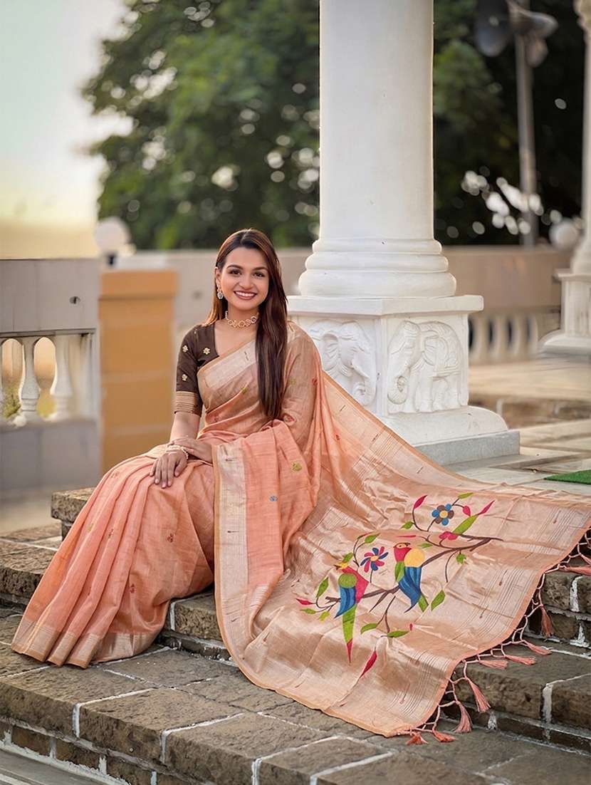 women self design paithani saree with blouse - 22572059 -  Standard Image - 3