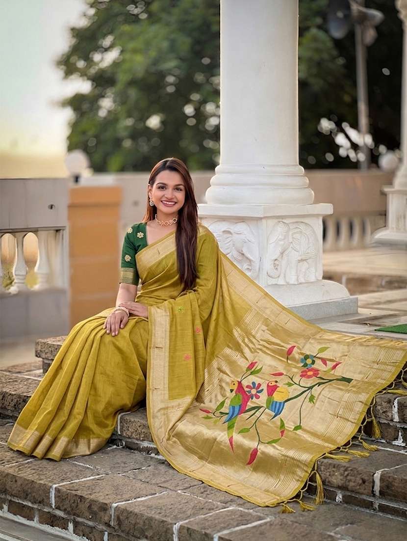 women self design paithani saree with blouse - 22572060 -  Standard Image - 3