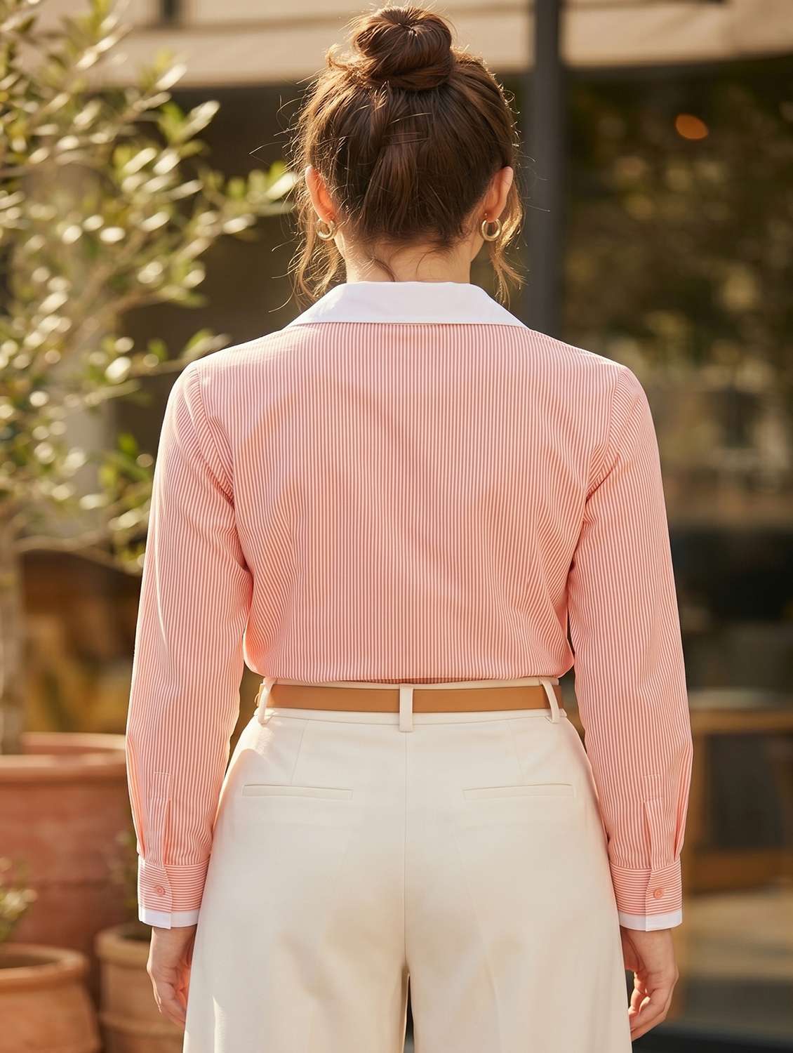 women printed long sleeves formal shirt - 22572069 -  Standard Image - 3