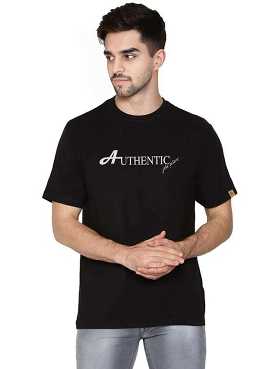 men printed round neck regular fit t-shirt