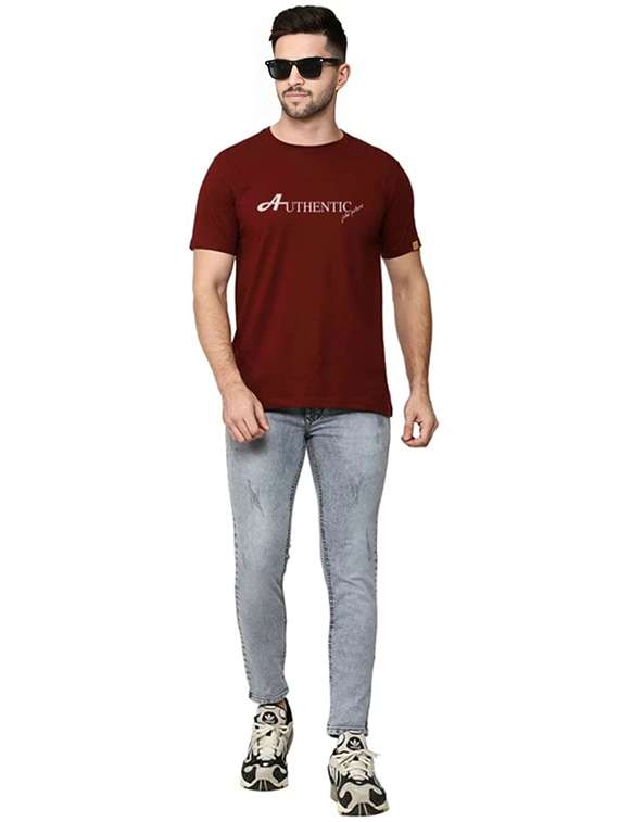 men printed round neck regular fit t-shirt - 22572096 -  Standard Image - 3