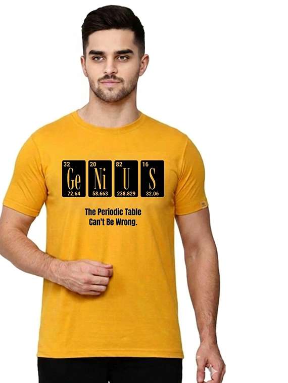 men printed round neck regular fit t-shirt