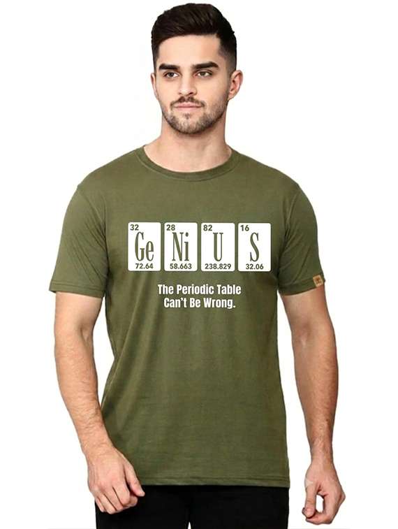 men printed round neck regular fit t-shirt