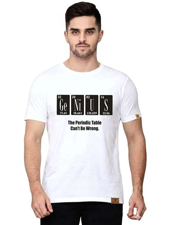 men printed round neck regular fit t-shirt