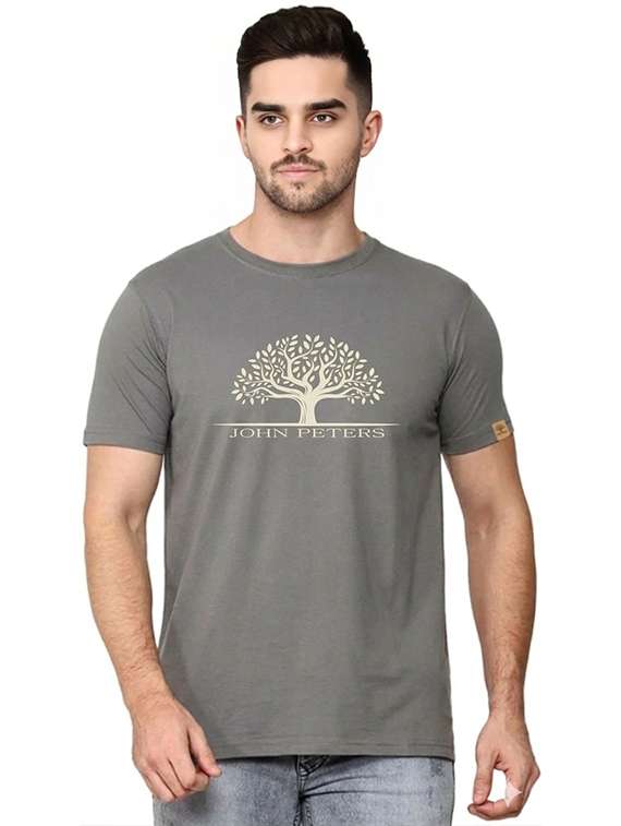 men printed round neck regular fit t-shirt