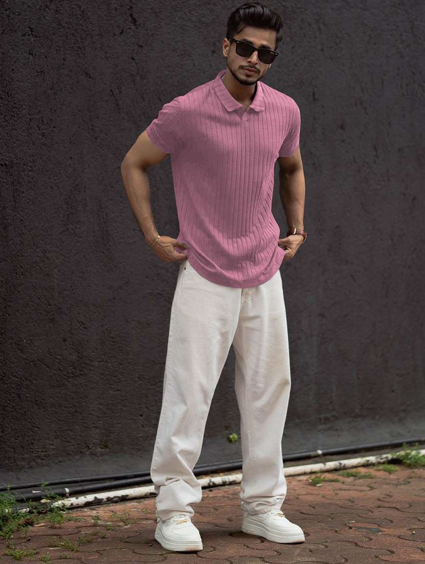 men textured short sleeves polo t-shirt - 22572176 -  Standard Image - 3