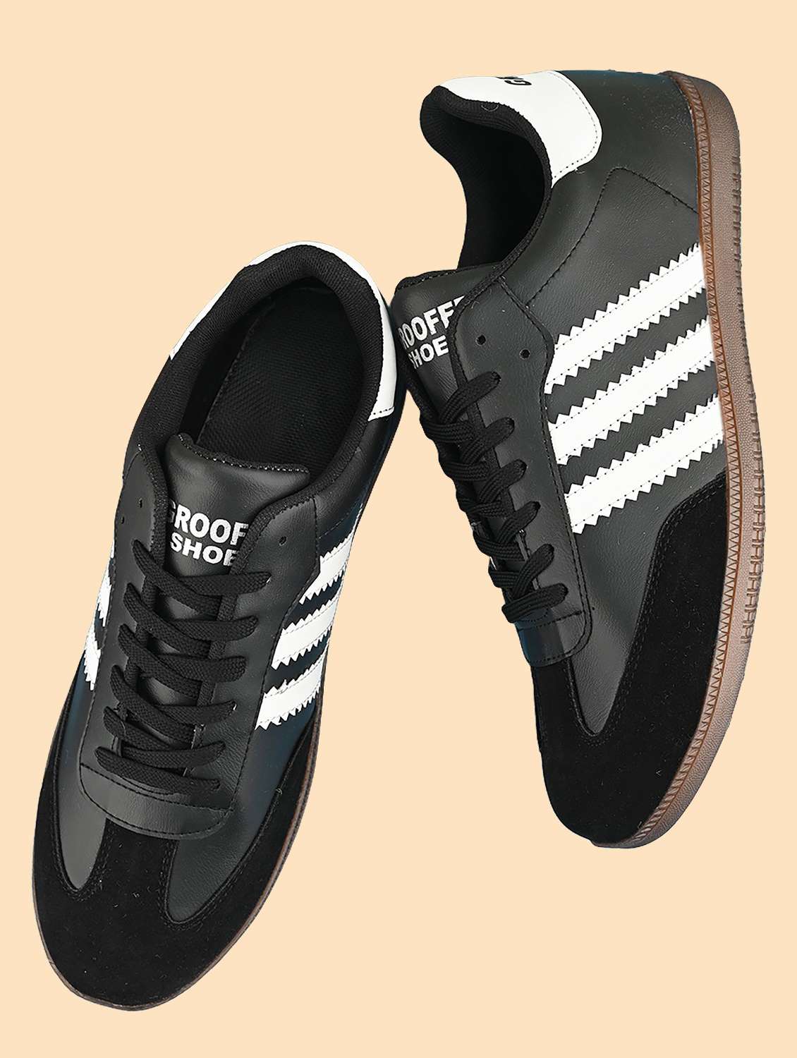 men striped lace up sneakers - 22572200 -  Standard Image - 3