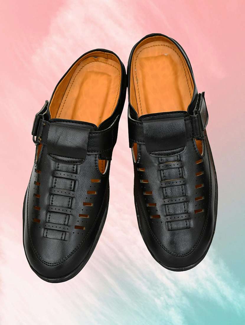men textured slip on sandal - 22572208 -  Standard Image - 3