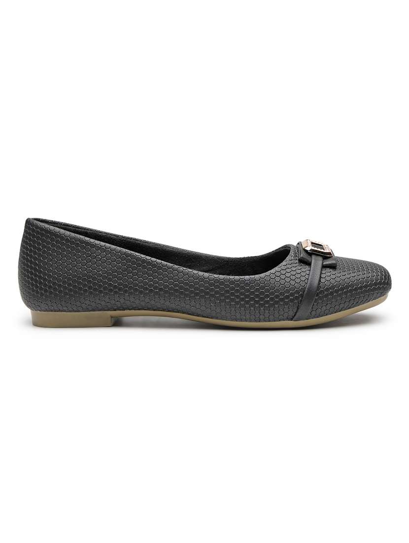women textured slip on ballerina - 22572212 -  Standard Image - 3
