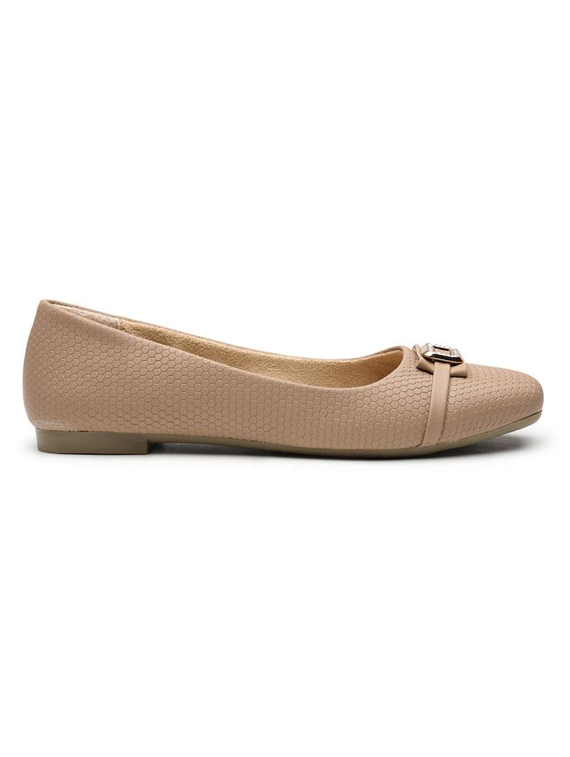 women textured slip on ballerina - 22572213 -  Standard Image - 3