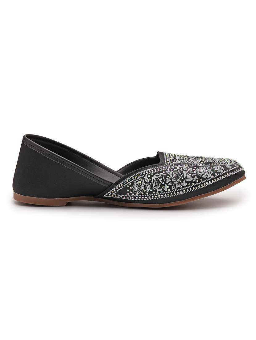 women embellished slip on jutti - 22572215 -  Standard Image - 3